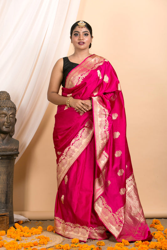 Red Banarasi silk Saree