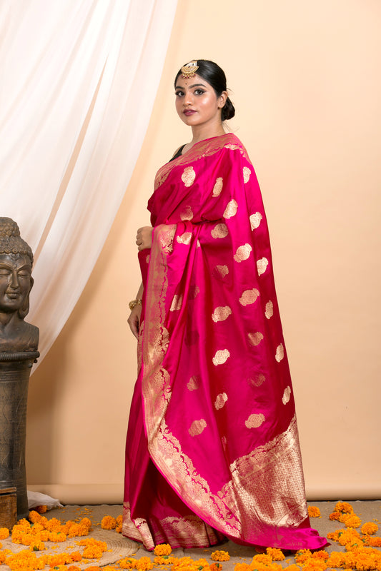 Red Banarasi silk Saree