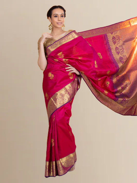 Pink Kanjivaram Saree