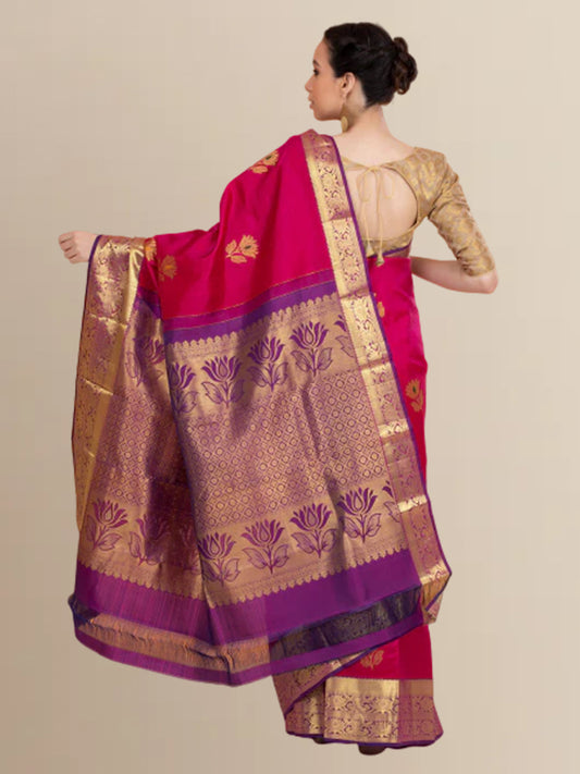 Pink Kanjivaram Saree