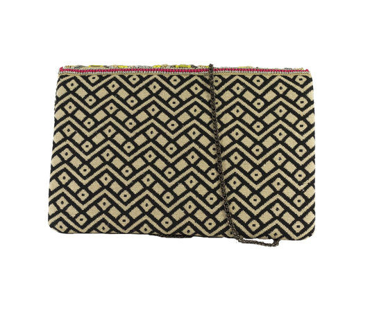 Multicoloured Embellished HandiCraft Clutch