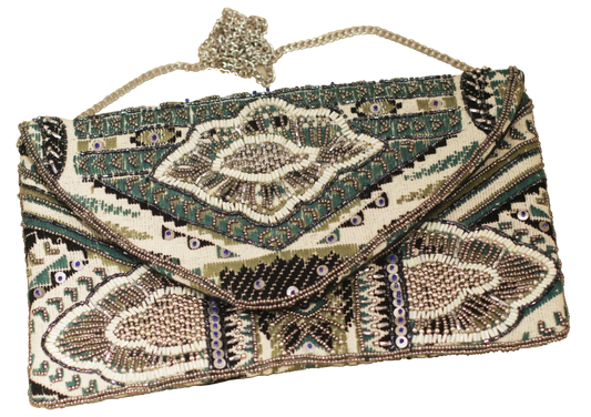 Black Embellished handi Craft Clutch