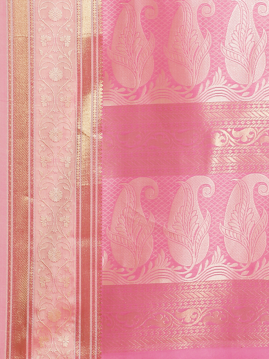 Light Pink Cotton Silk Saree.