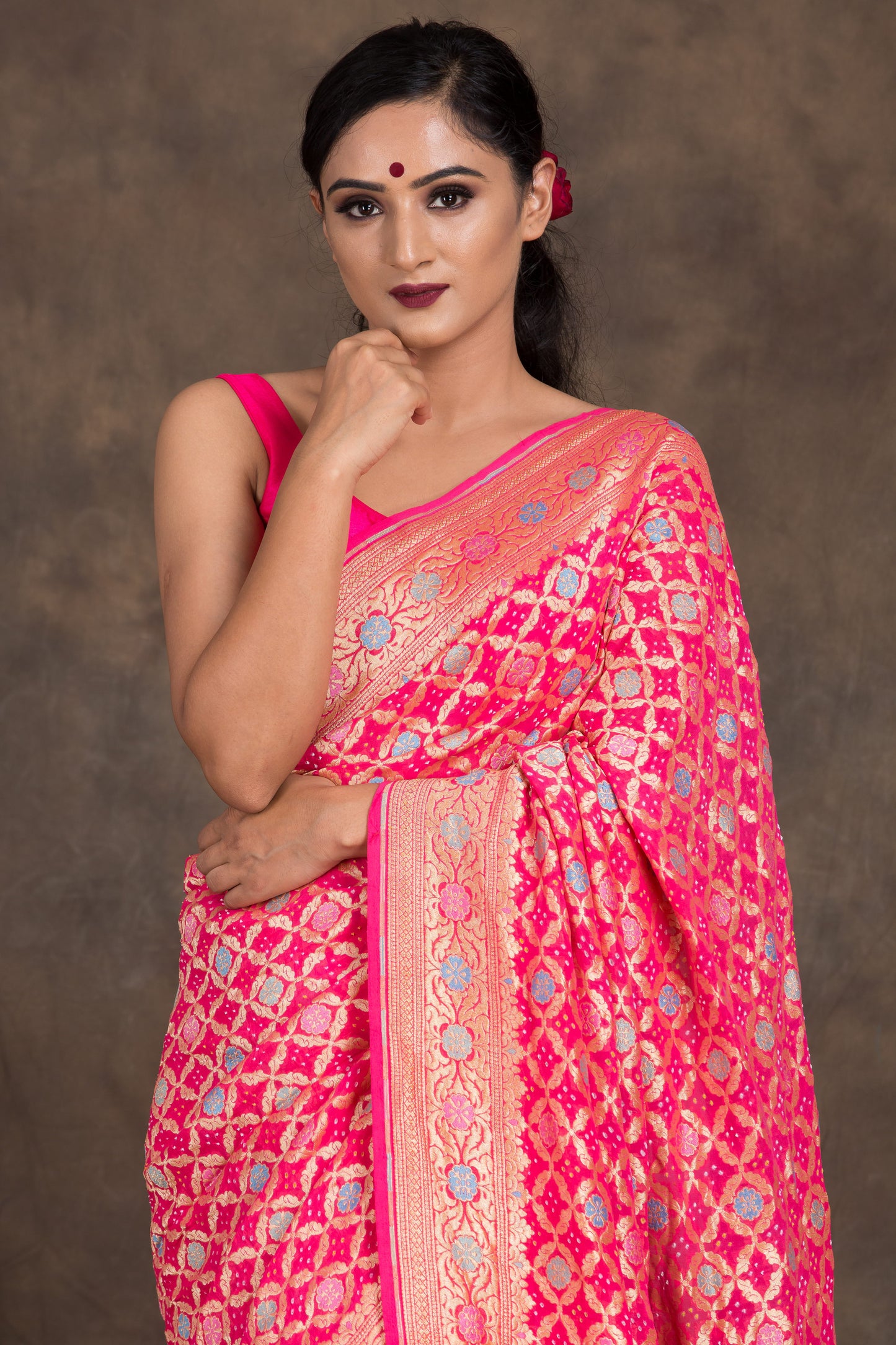 Beona Bandhani Saree