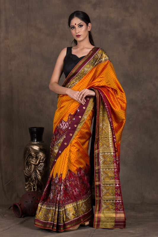 Yellow Patola Saree