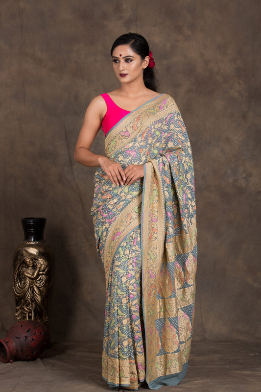 Aqsa Bandhani Saree