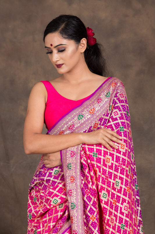 Rohani Bandhani Saree