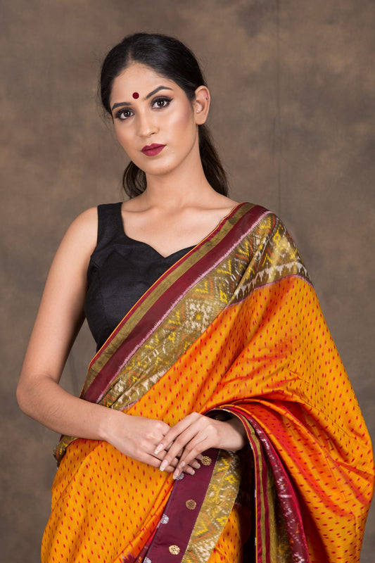 Yellow Patola Saree