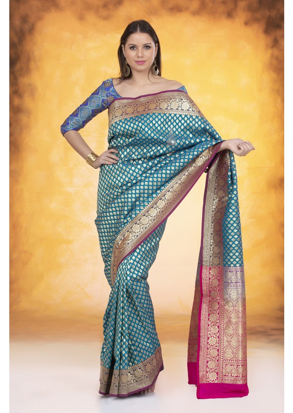 Blue Silk Saree