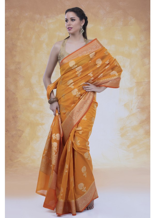 Cotton Silk Banarasi  Saree 