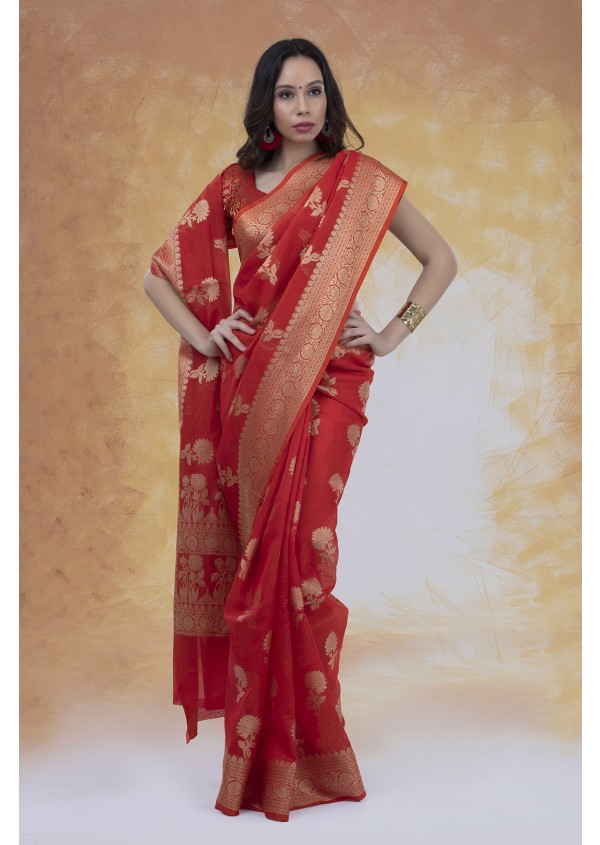 Cotton Silk Banarasi Saree