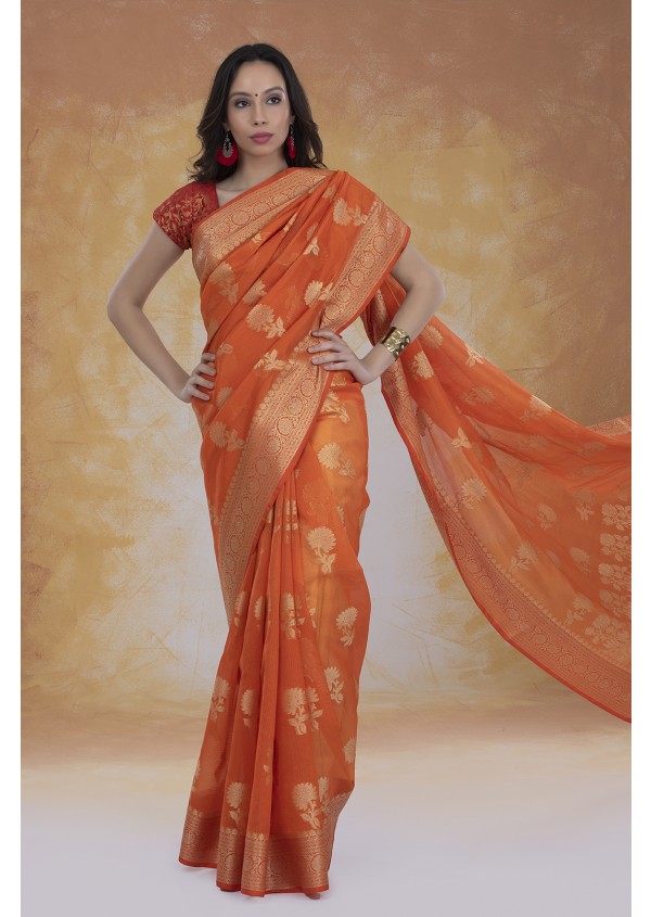 Cotton Silk Banarasi  Saree 