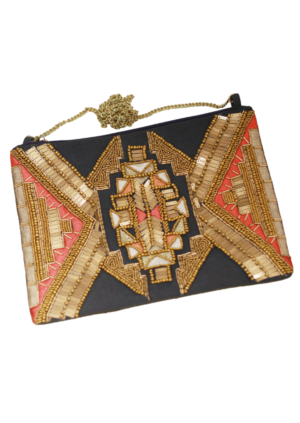 Blue HandiCraft Clutch