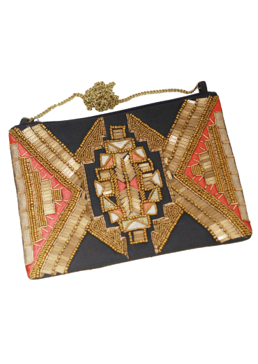 Blue HandiCraft Clutch